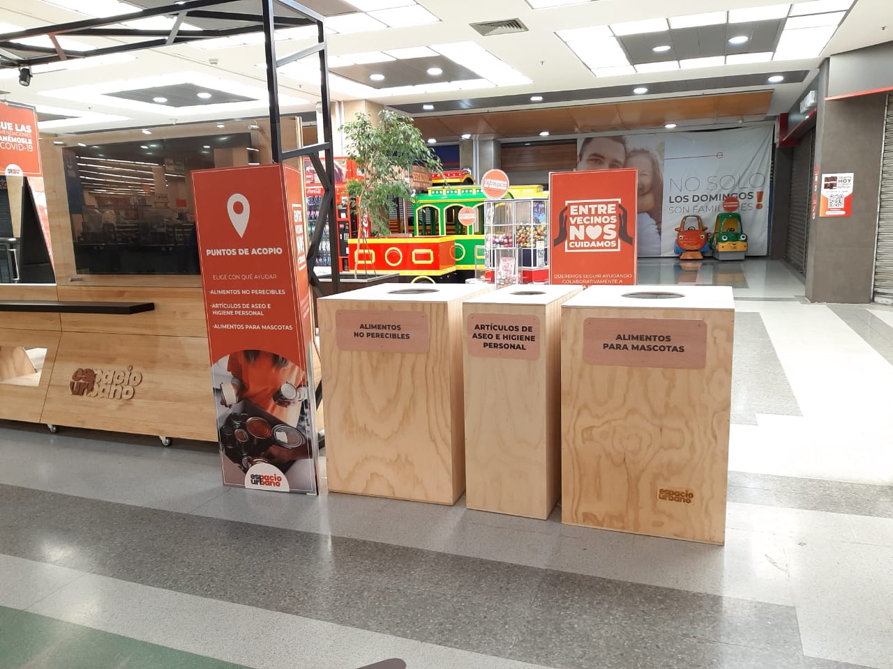 Espacio Urbano extiende campaña de punto de acopio y anuncia “Tu ayuda suma el doble»