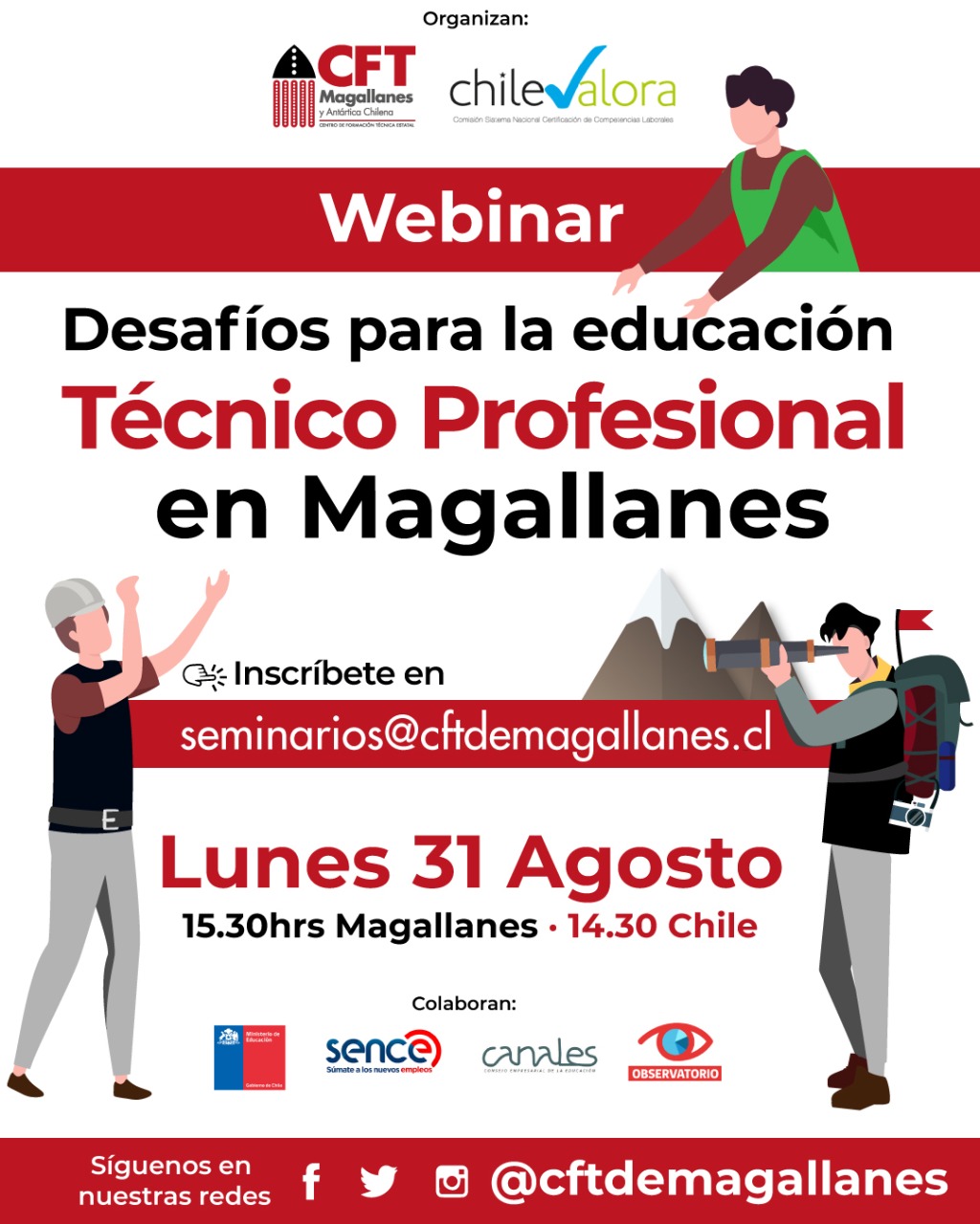 Dando cierre a la celebración por el mes de la educación TP:  CFT Estatal de Magallanes y ChileValora organizan seminario virtual de educación técnico profesional