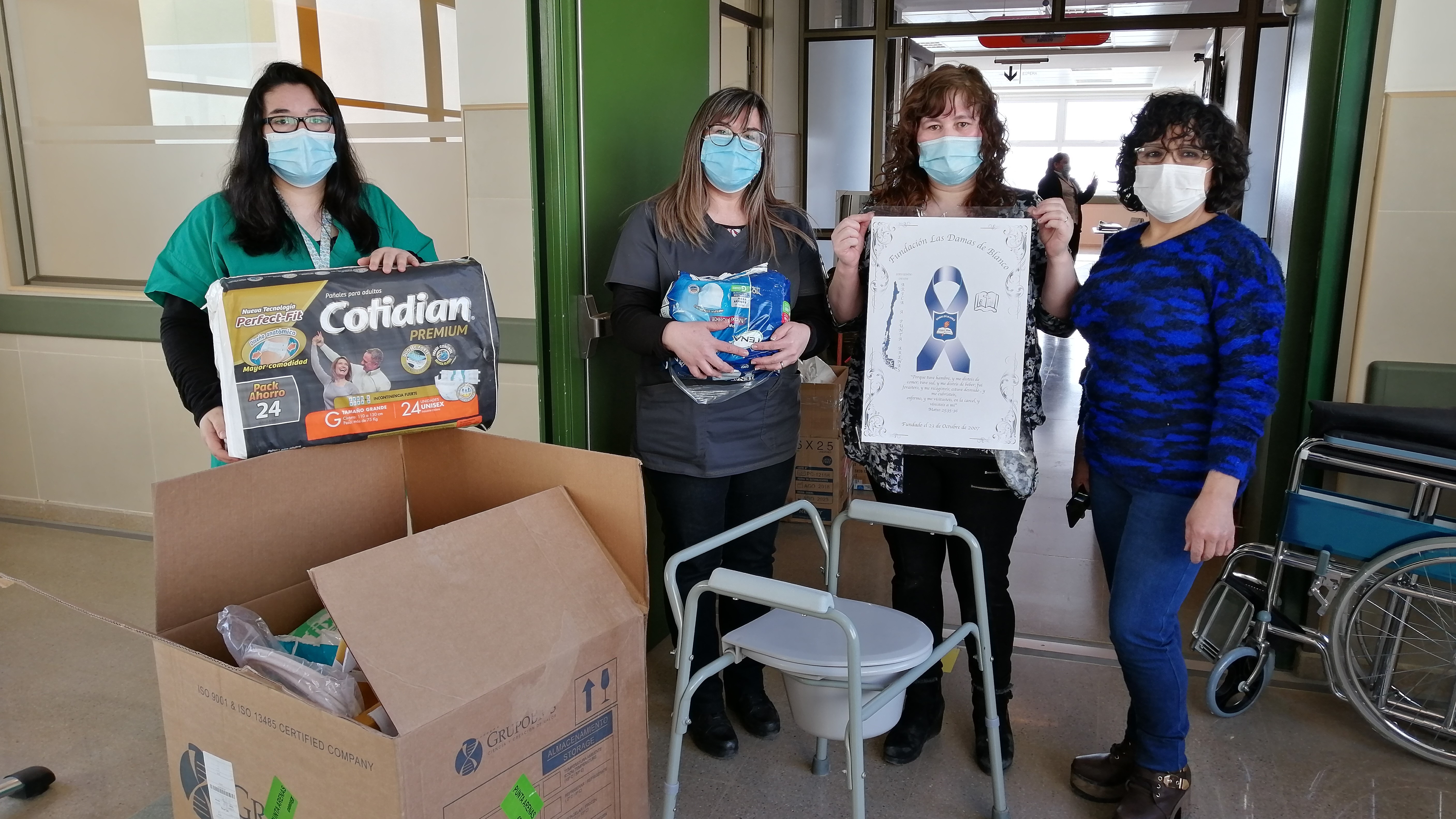 Damas de Blanco realizaron importante donación de artículos para pacientes hospitalizados