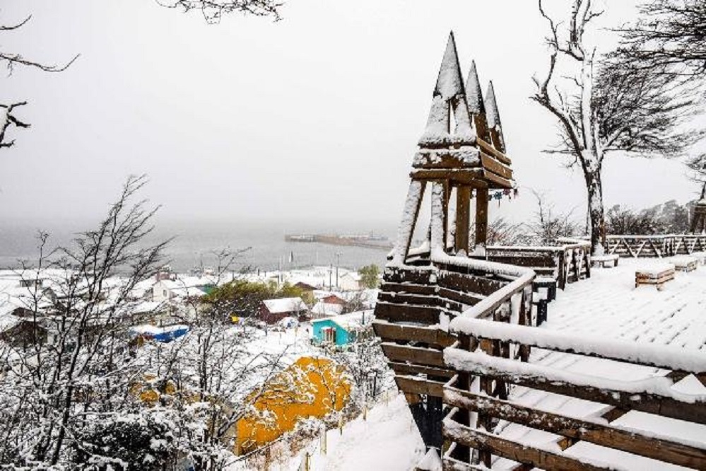 Chubascos de nieve pronostican  hoy en Magallanes