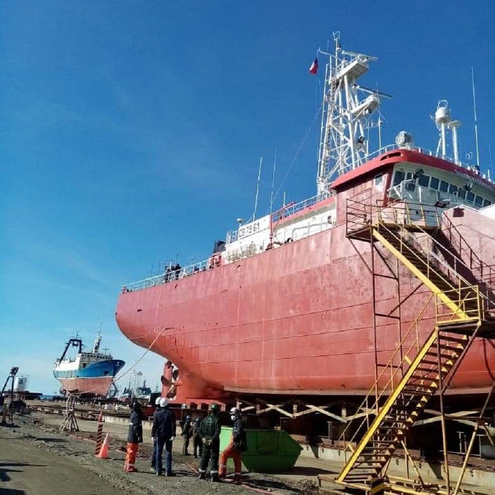 Amago de incendio se produjo hoy en un buque en el astillero de ASMAR de Punta Arenas