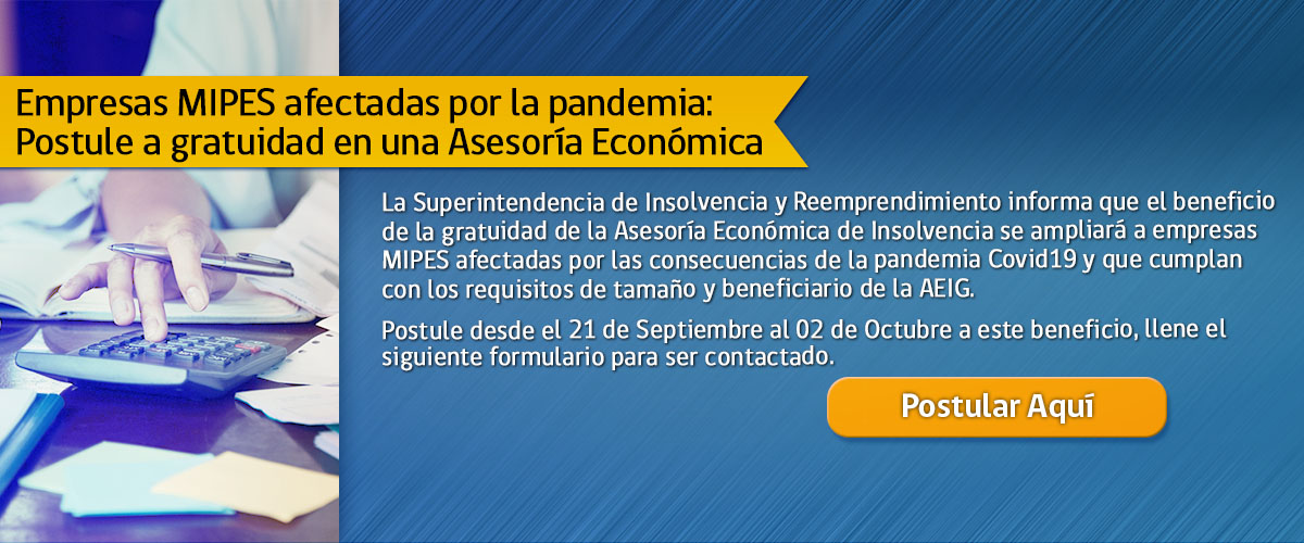 Ministerio de Economía entrega Asesorías Económicas de Insolvencia Gratuitas (AEIG) para pymes