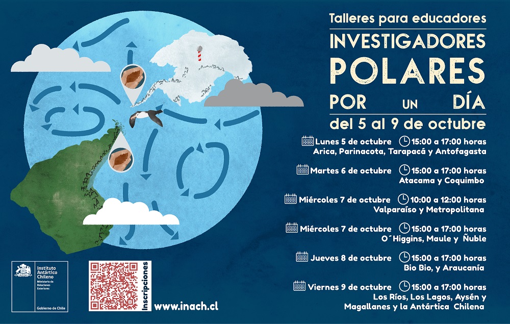 Educadoras de párvulos y docentes de primer ciclo podrán participar de talleres de ciencia antártica