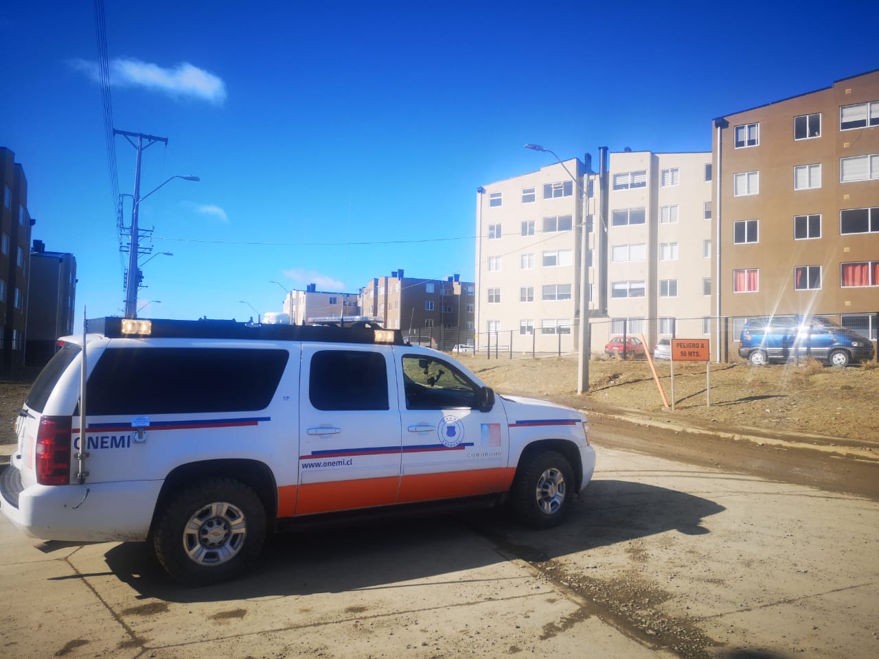 Amplio despliegue de difusión de medidas preventivas, realizaron ONEMI, Bomberos, FFAA y CONAF en la ciudad de Punta Arenas