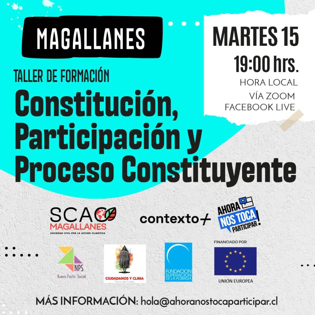 Abren inscripciones para taller de formación ciudadana frente al Proceso Constituyente