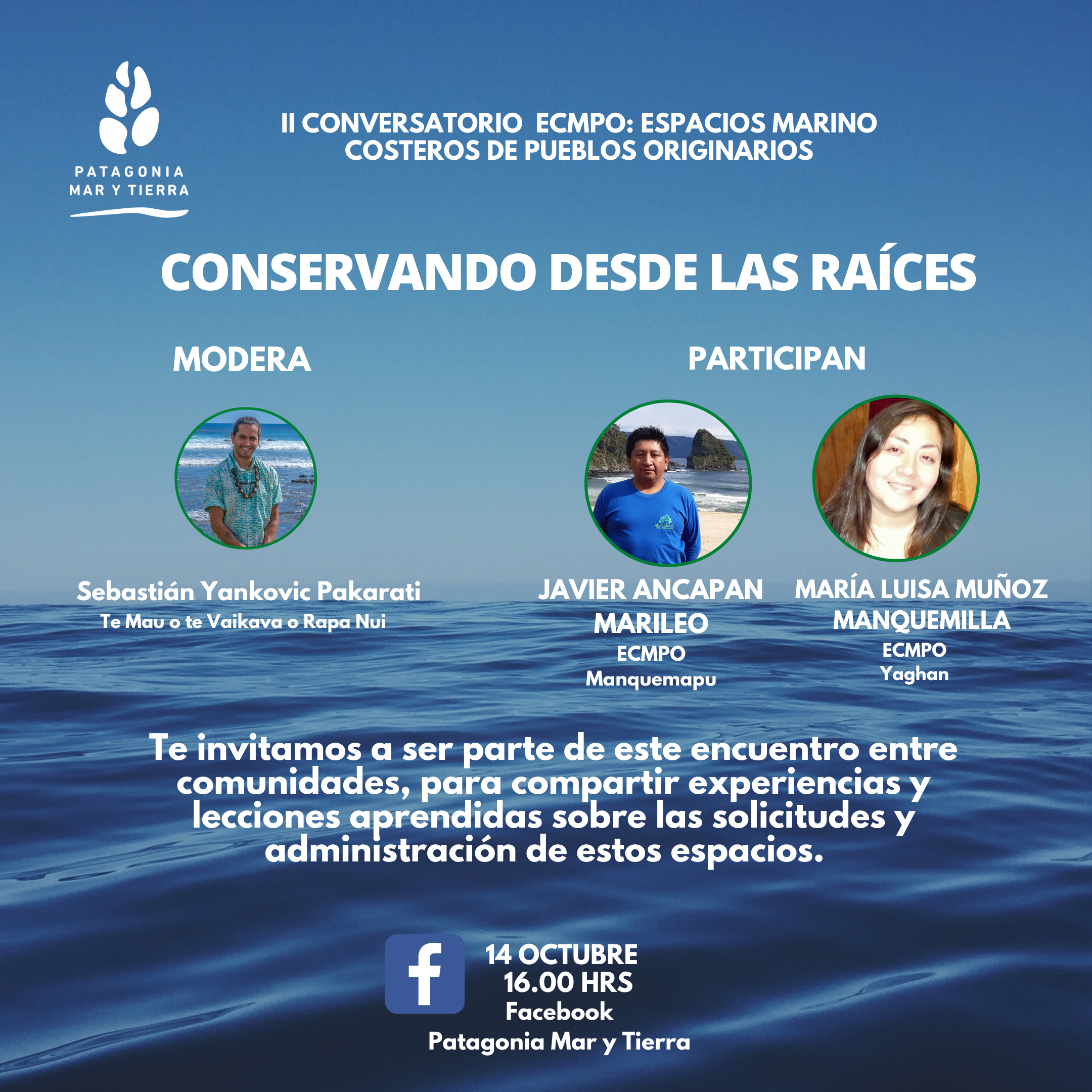 II Conversatorio sobre Espacios Costeros Marinos de Pueblos Originarios (ECMPO) organizado por el grupo de trabajo Patagonia Mar y Tierra
