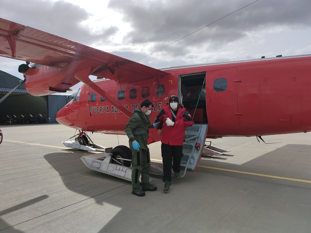 FACH realiza aeroevacuación  médica desde la Base Antártica Bernardo O’Higgins a Punta Arenas