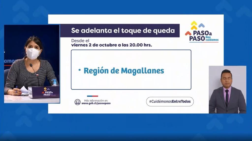 Toque de queda en la región de Magallanes, se adelanta a las 20 horas a partir de este 2 de Octubre