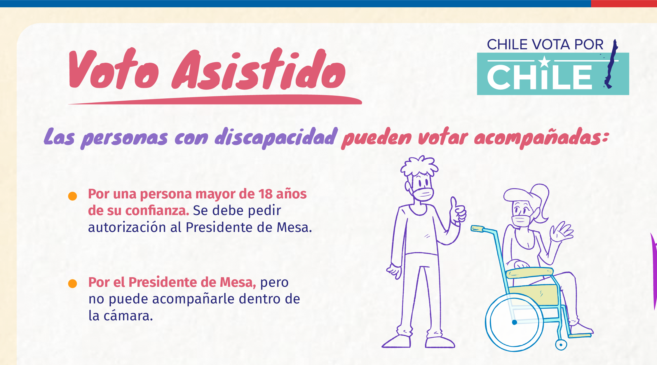 Autoridades hacen llamado a personas con discapacidad hacer uso del Voto Asistido en el plebiscito