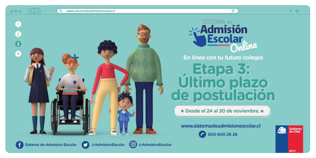 Desde este martes 24, padres y apoderados podrán participar de la etapa complementaria de inscripción al Sistema de Admisión Escolar