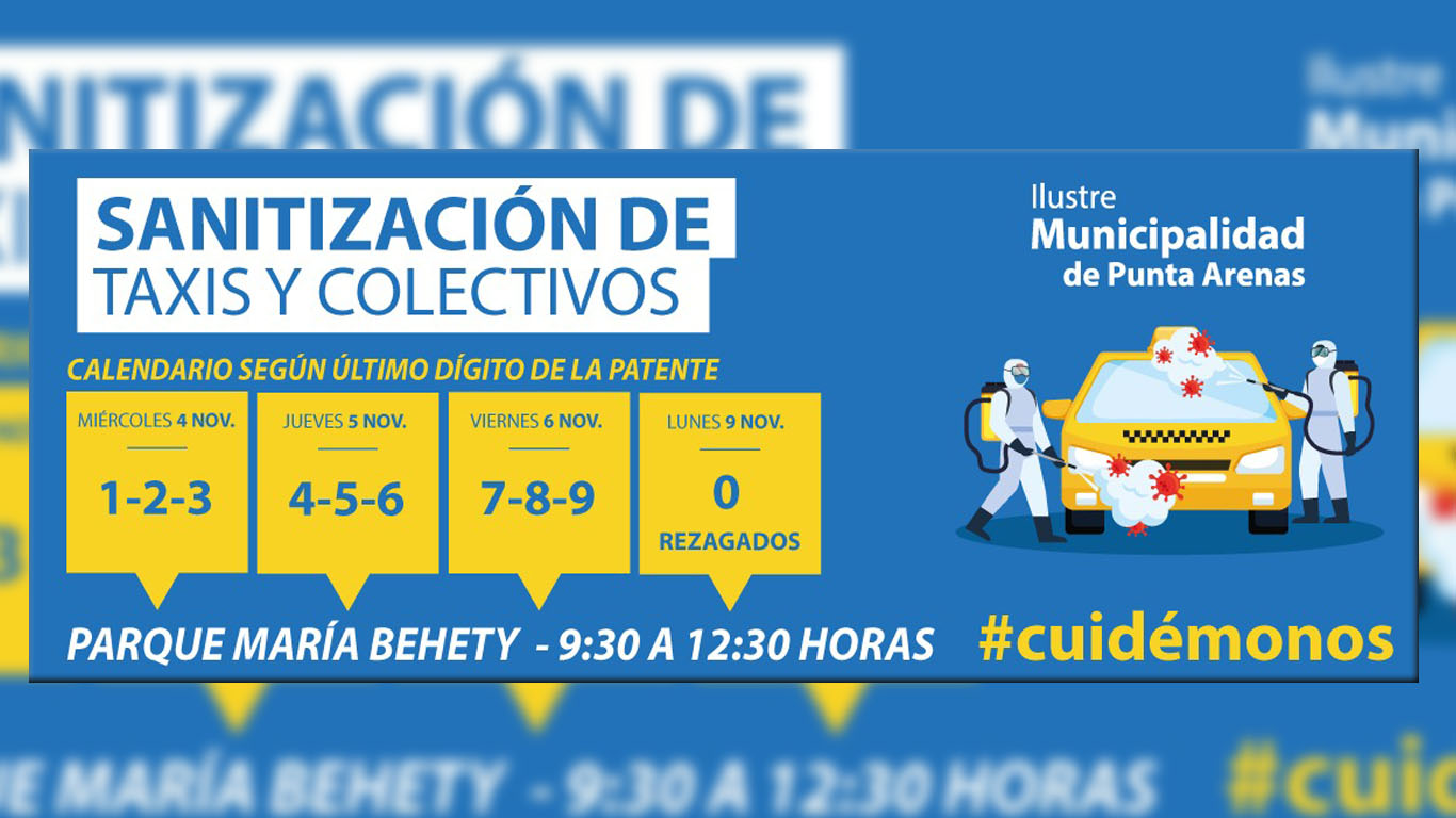 Municipalidad realizará sanitización de taxis y colectivos en el parque María Behety