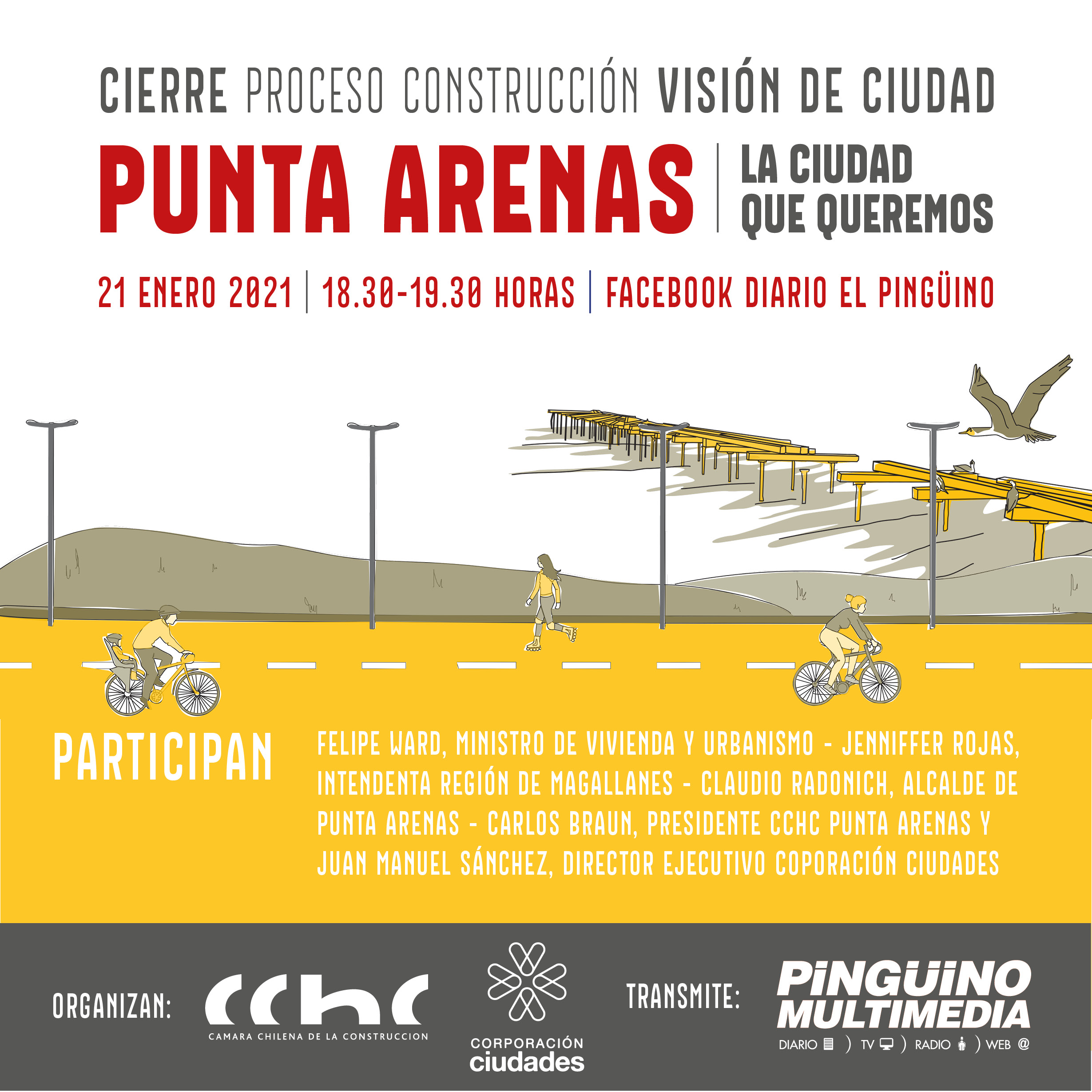 Mesa “Punta Arenas: la ciudad que queremos” de la Cámara Chilena de la Construcción expondrá sus resultados este jueves