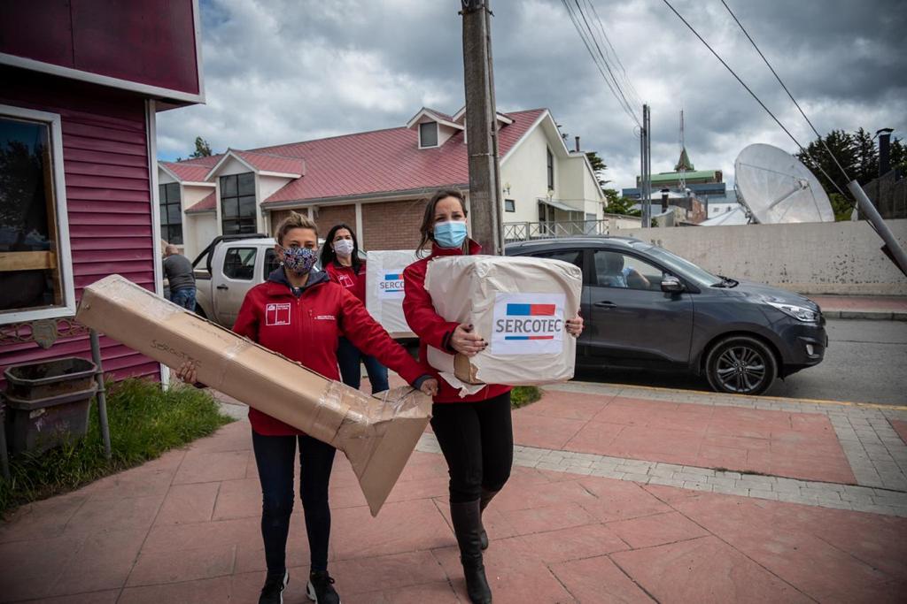 Autoridades regionales hacen entrega de Kits de Sanitización a sectores comerciales de Última Esperanza