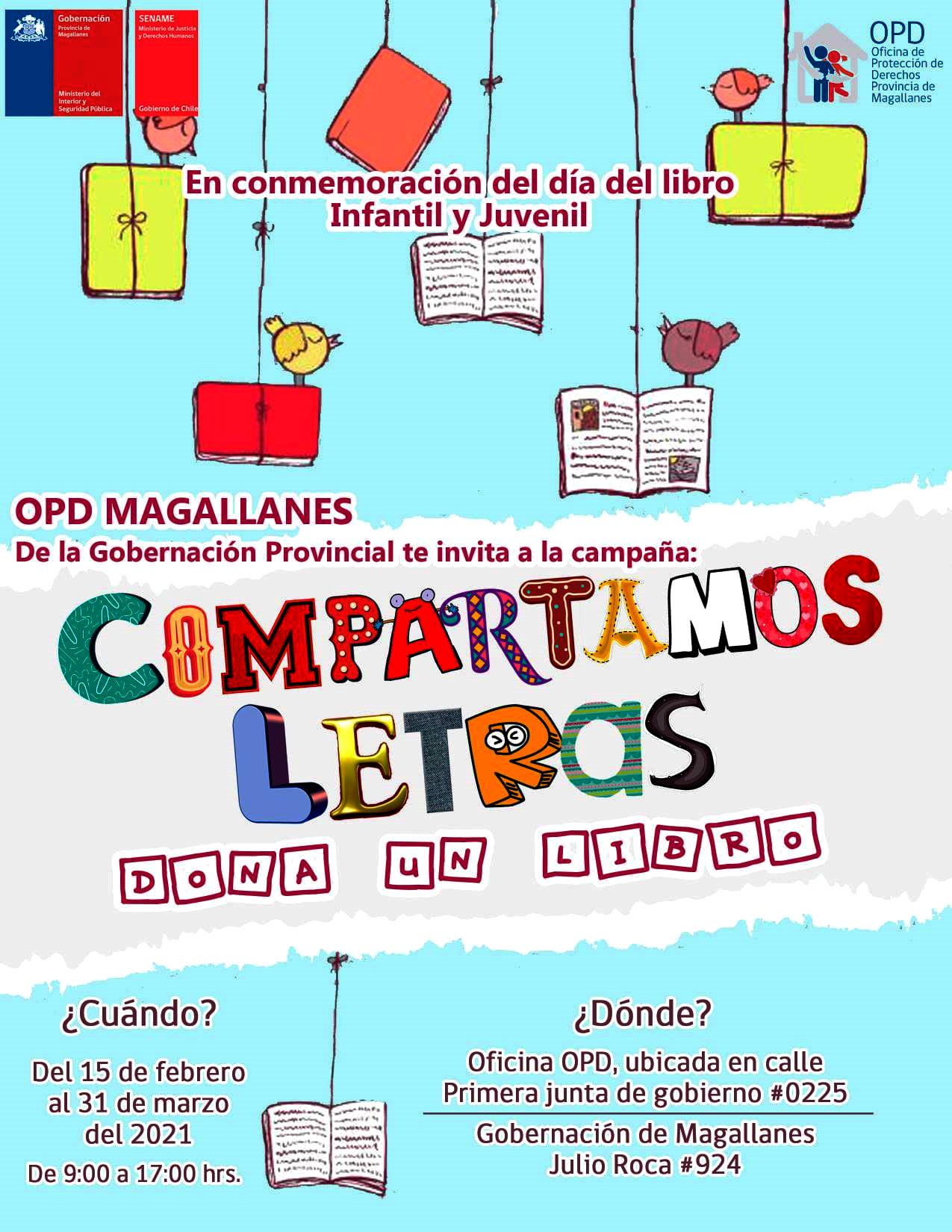 “Compartamos letras”, campaña de recolección de libros de Gobernación a través de su OPD provincial