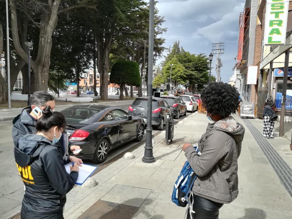 PDI realizó una fiscalización a extranjeros en el centro de Punta Arenas
