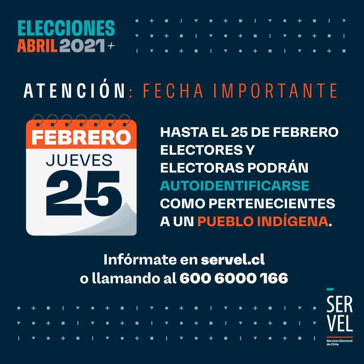 Hasta el 25 de febrero hay plazo para auto-identificarse en un pueblo originario, para elecciones, informa SERVEL