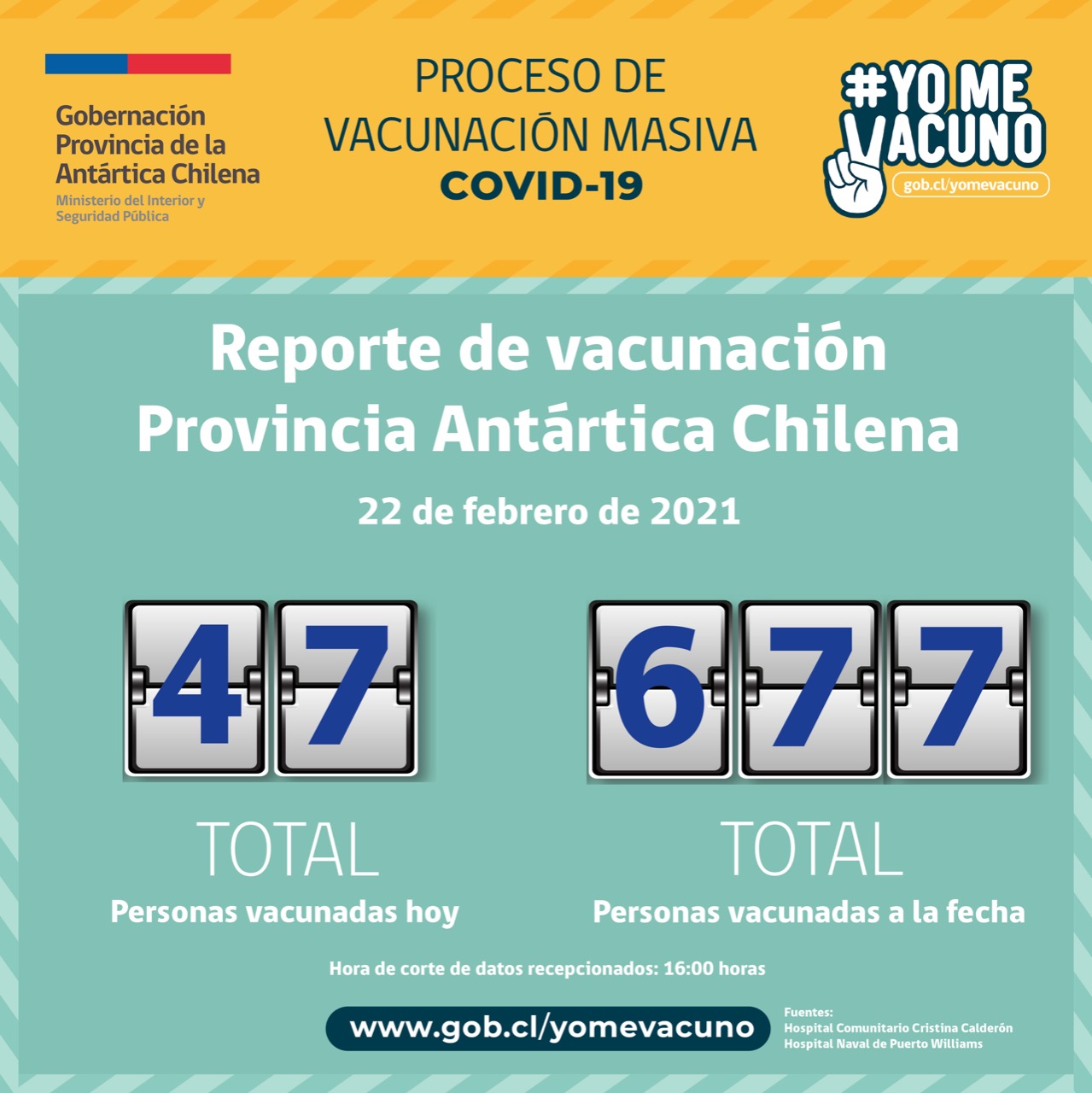 A la fecha, 677 personas han recibido la primera dosis de Coronavac en la provincia Antártica