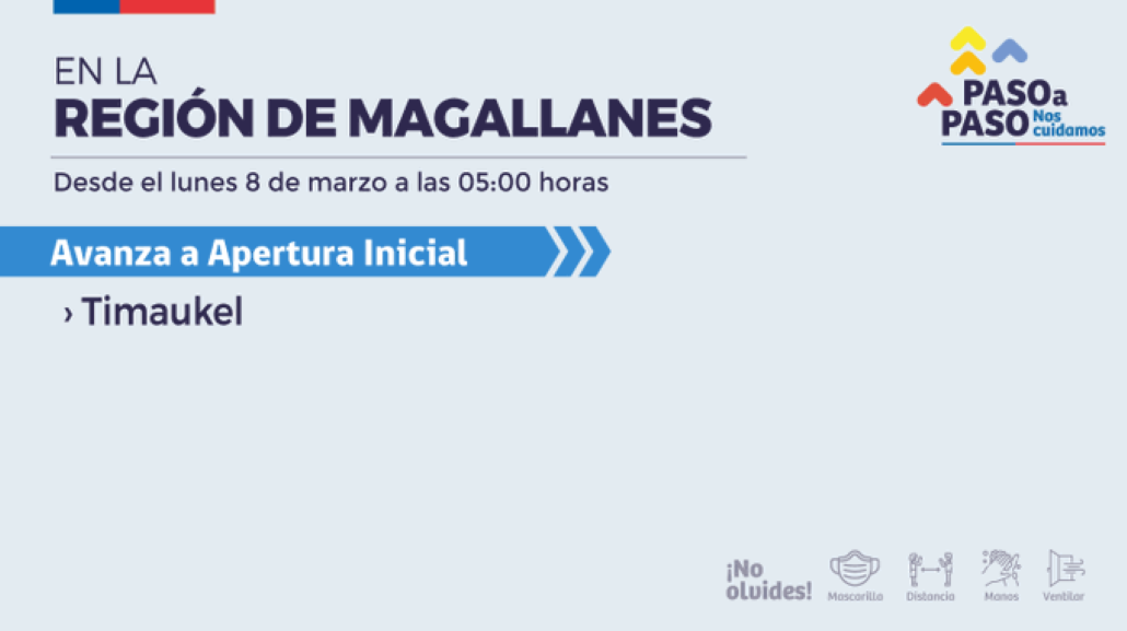 Comuna de Timaukel avanza a Apertura Inicial desde el lunes 8 de marzo