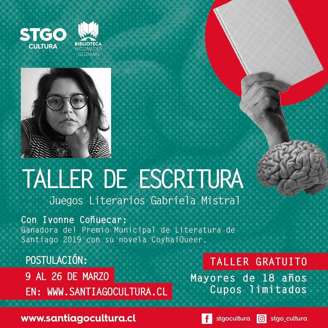 Taller de escritura Juegos Literarios Gabriela Mistral con Ivonne Coñuecar