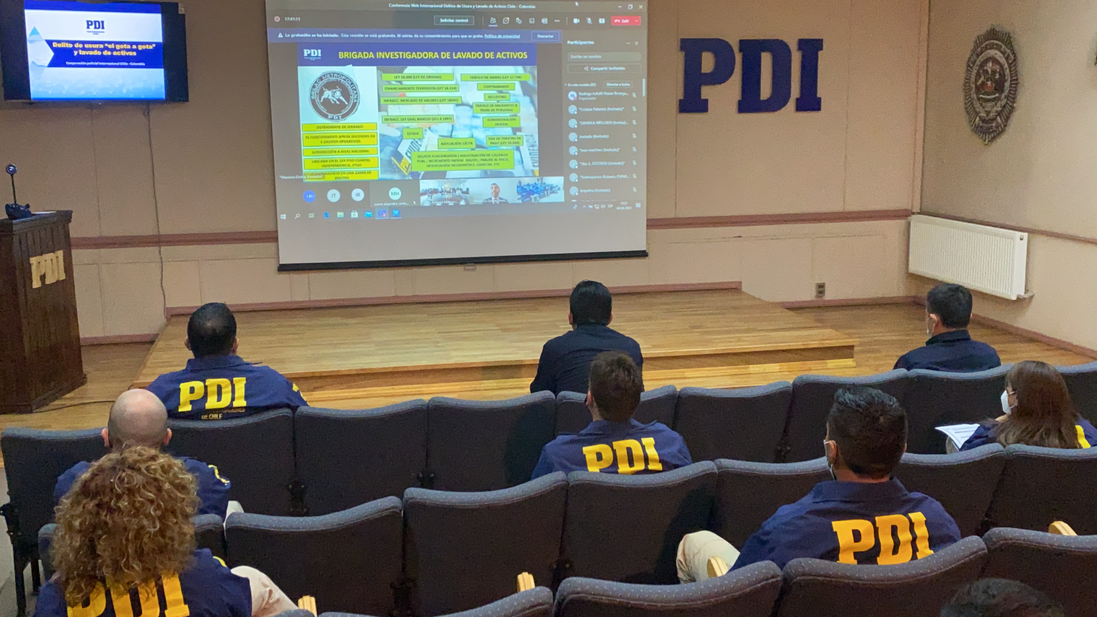 PDI Magallanes y Policía de Colombia analizan el impacto del delito transnacional de usura