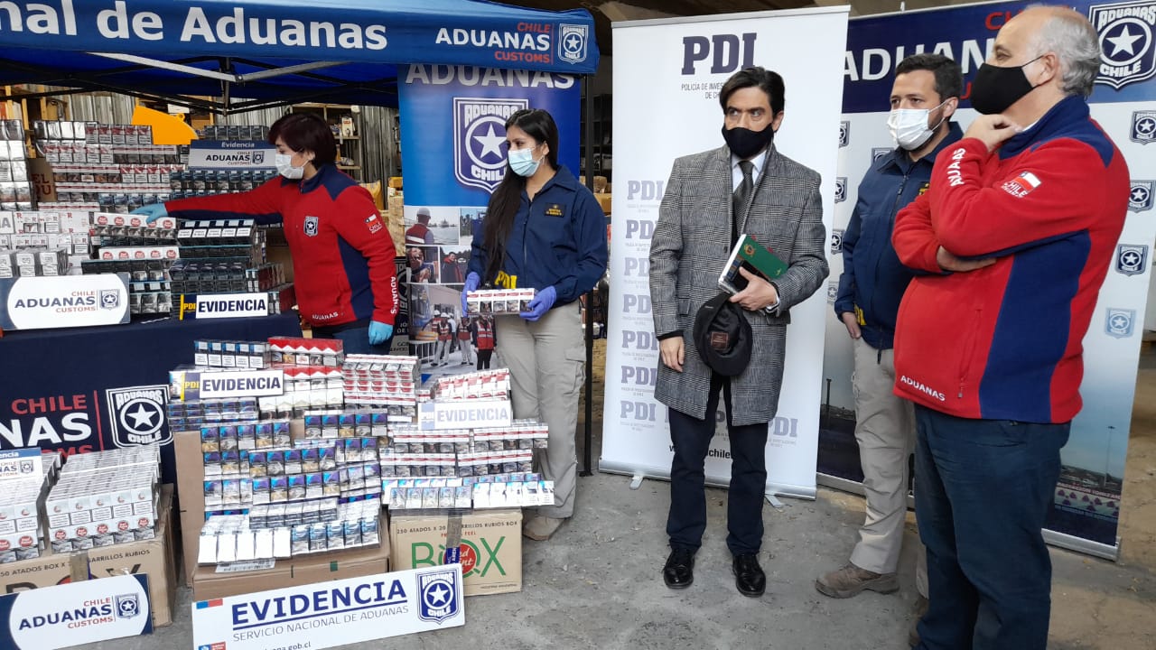 Más de 33 mil cajetillas de cigarrillos incautados en foco investigativo por contrabando.