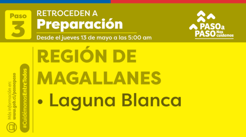 Comuna de Laguna Blanca retrocede a fase Preparación en la región de Magallanes, desde este jueves 14 de mayo