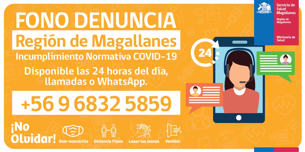 Autoridades de Salud de Magallanes activan Fono Denuncias, ante fiestas clandestinas e incumplimiento de normas preventivas por covid19