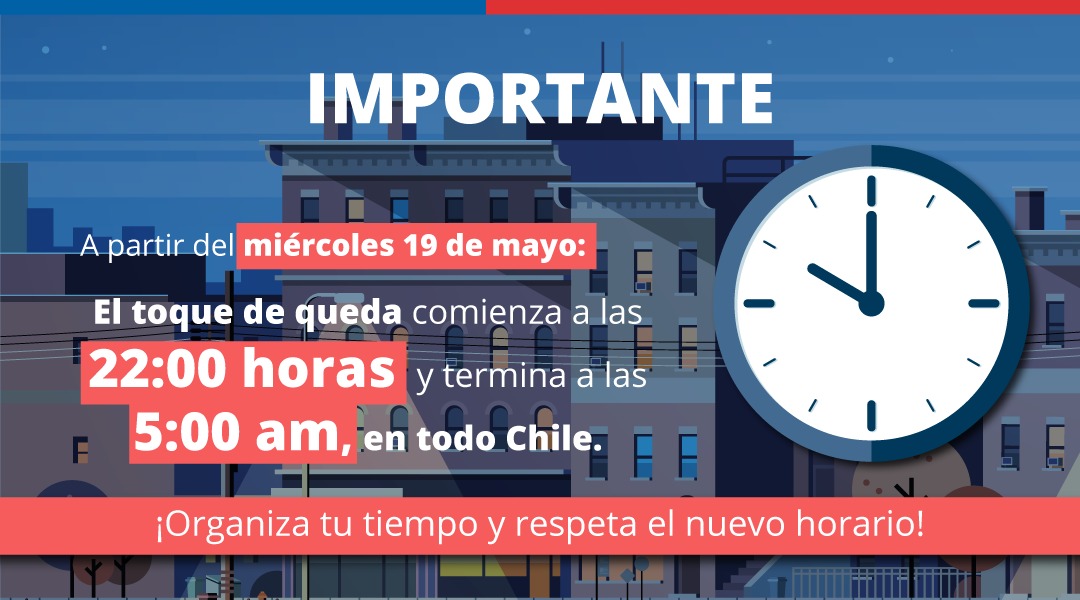 Nuevo horario de toque de queda regirá en Magallanes, desde el próximo miércoles 19 de mayo