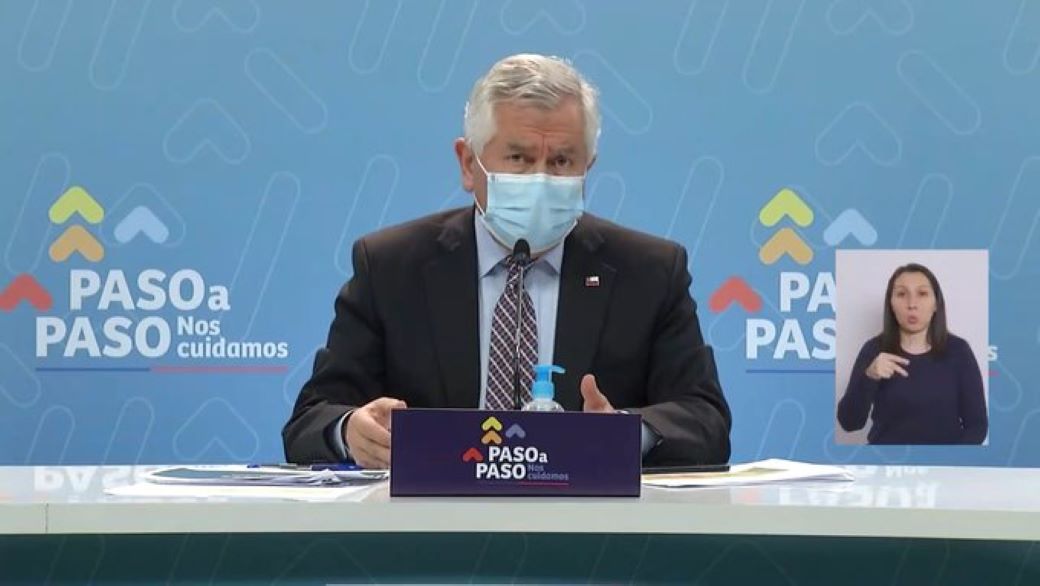 Ministro de Salud Enrique Paris destaca disminución de casos diarios de contagio covid19 en Magallanes
