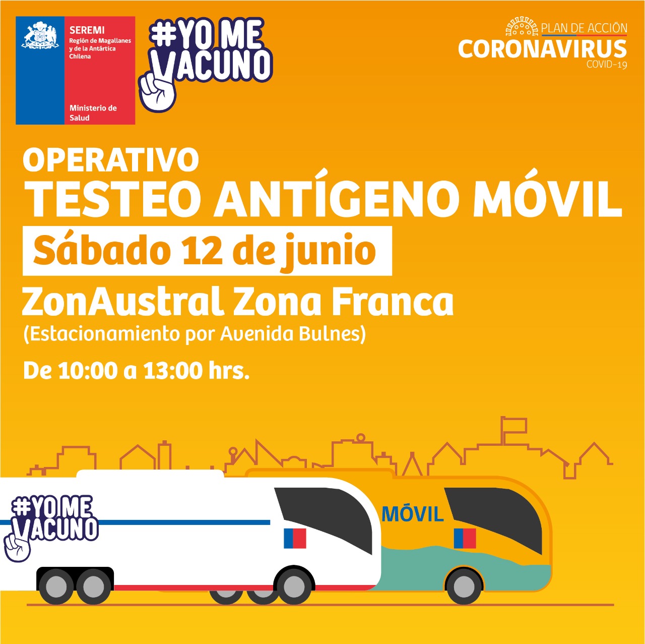 Operativos de testeo Antígeno se efectúan este sábado en Punta Arenas y Puerto Natales