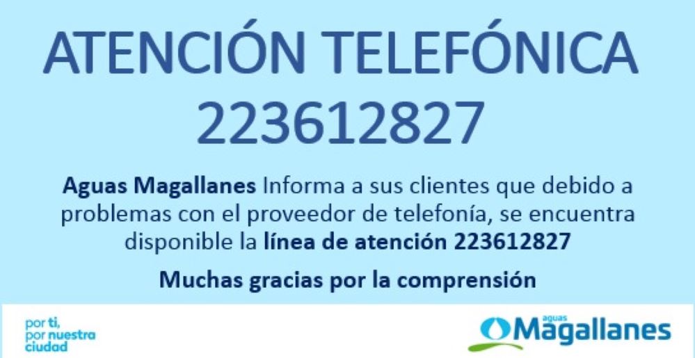 Aguas Magallanes activó línea telefónica ante corte de telefonía