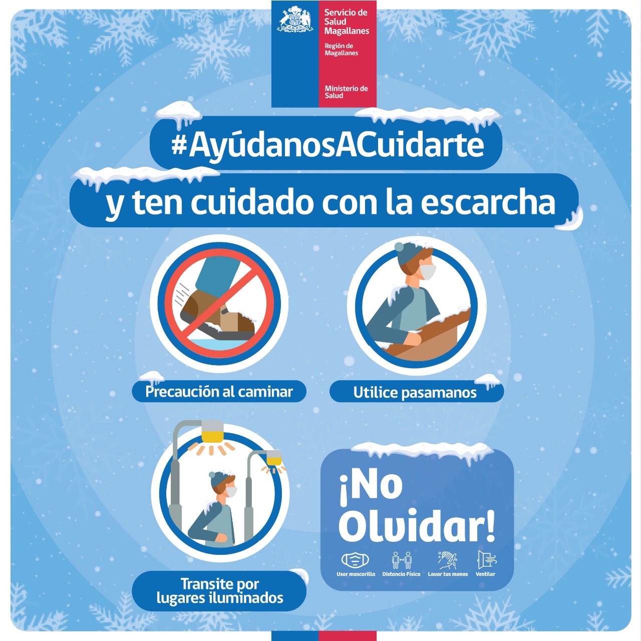 Kinesiólogo del Servicio de Salud Magallanes entrega recomendaciones para evitar caídas en escarcha