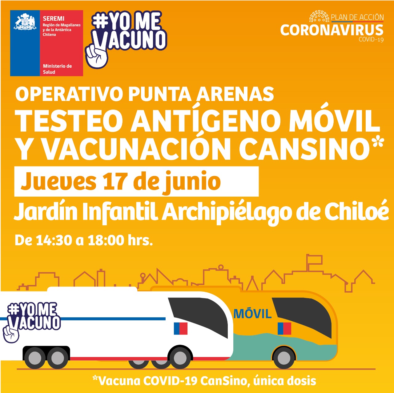 Toma de PCR y Testeo de Antígeno y vacunación en todas las localidades de la región, este jueves 17 de junio