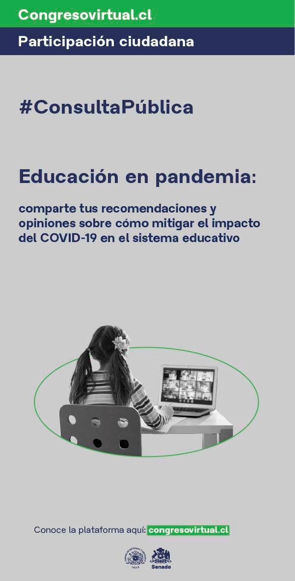 Senado de la República invita a participar en consulta ciudadana para recuperar la Educación en contexto de pandemia