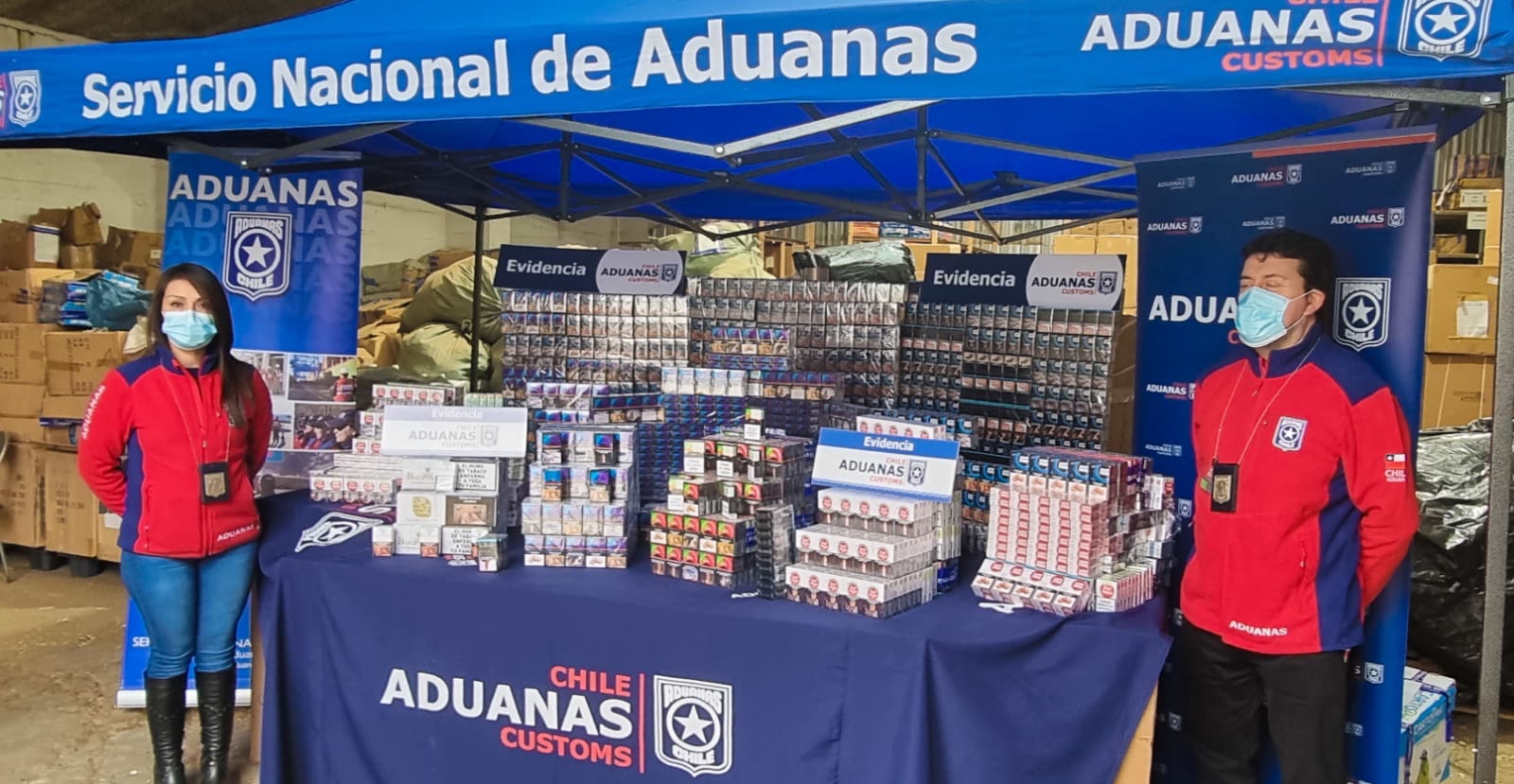 Entre enero y agosto Aduanas y Carabineros han decomisado 17.417 cajetillas de cigarrillos en la Región de Magallanes