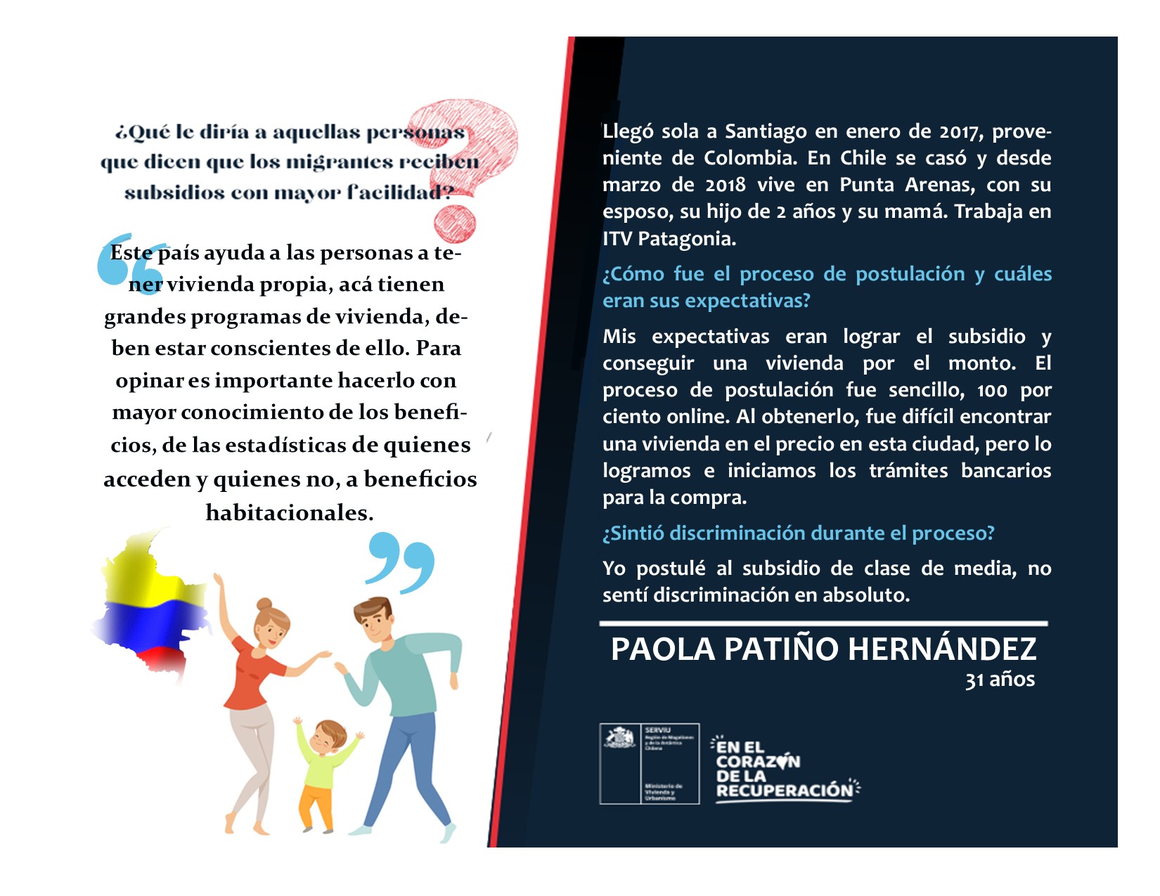 Con datos y testimonios el Serviu busca derribar prejuicios sobre acceso de la población migrante a los programas habitacionales del Minvu