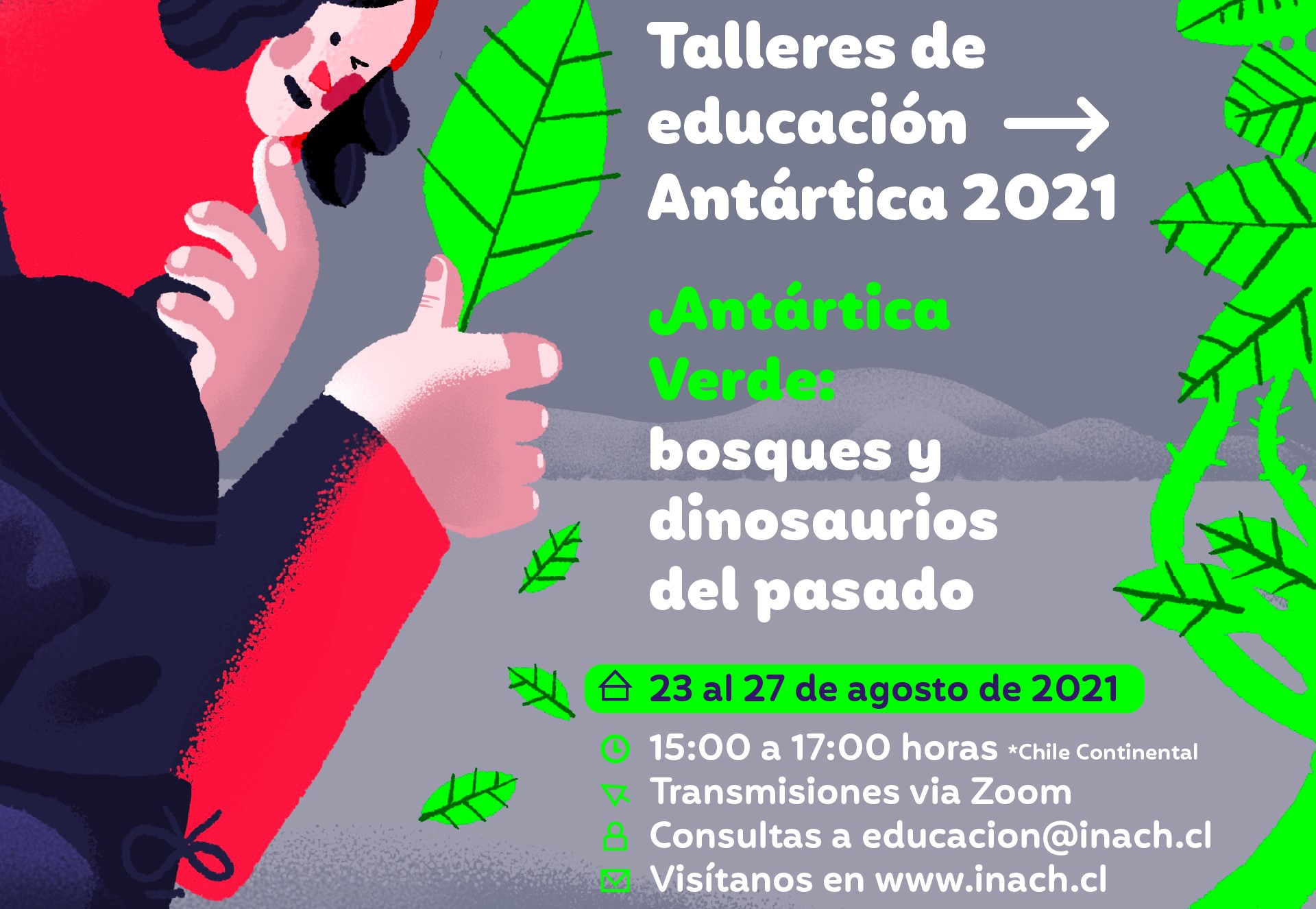 Capacitarán a docentes, técnicos y estudiantes de todo Chile en “Antártica verde: bosques y dinosaurios del pasado”