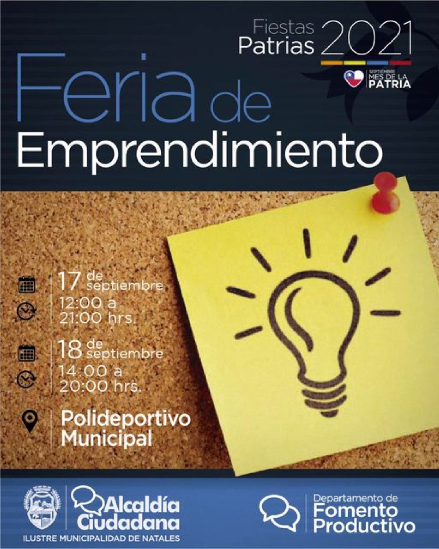 Feria de Emprendimiento organiza Municipalidad de Puerto Natales estas Fiestas Patrias