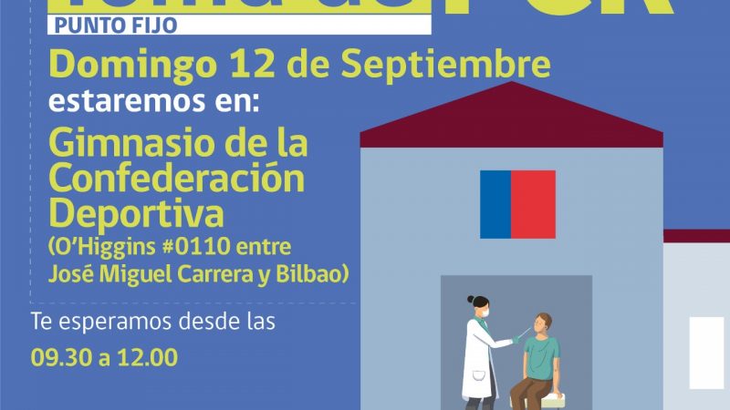 Toma de PCR se efectuará hoy en Punta Arenas