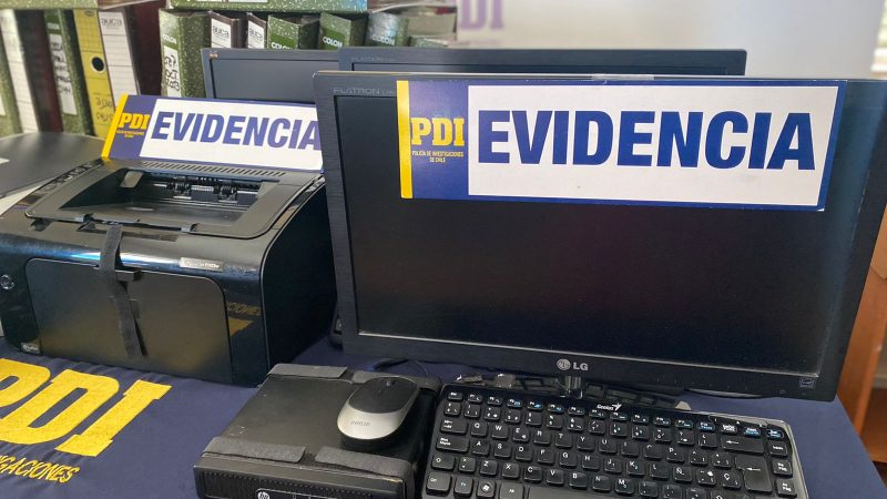 PDI detuvo a cuatro personas por receptación y recupera especies sustraídas desde el Conservador de Bienes Raíces