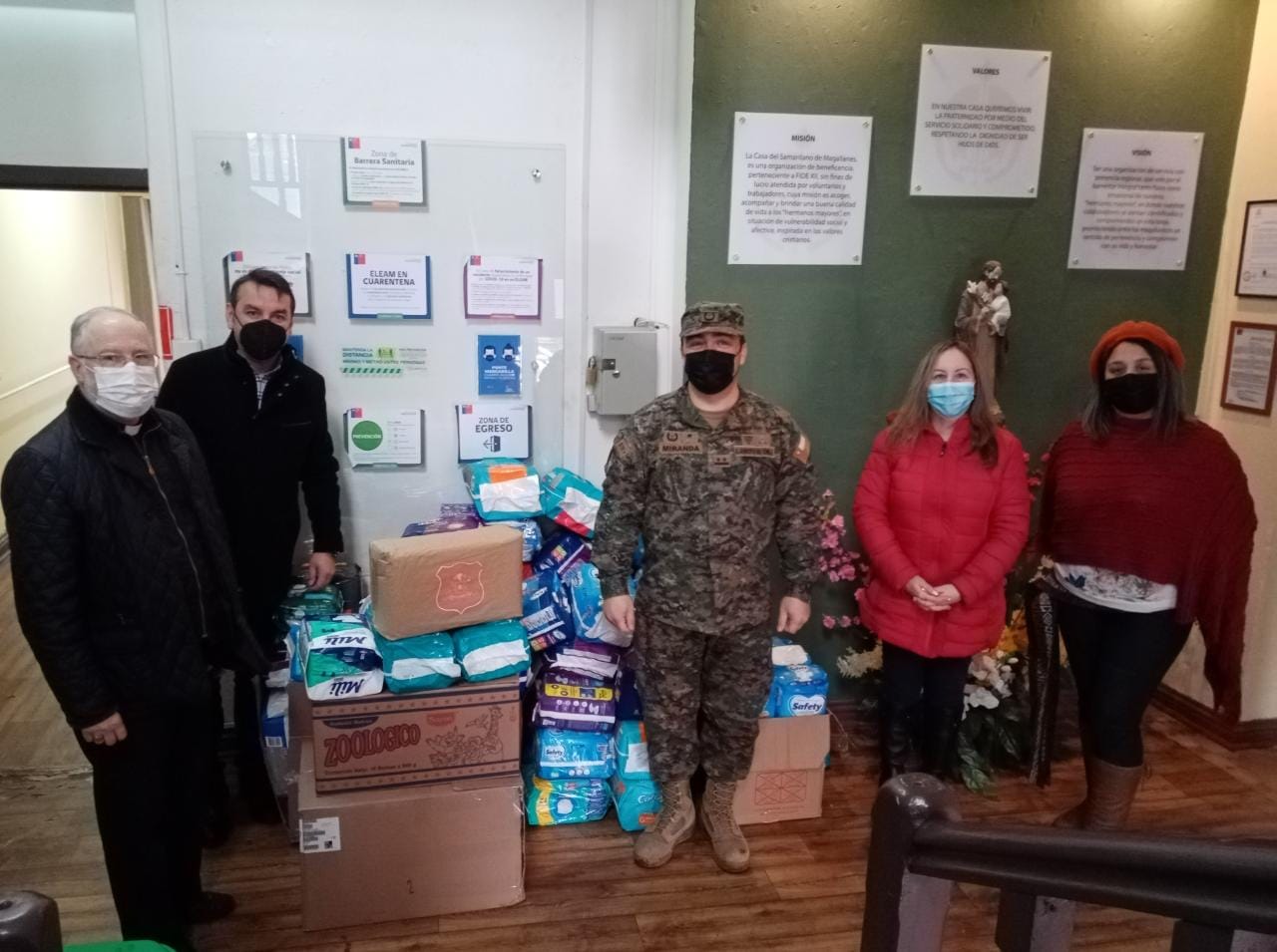 La Casa del Samaritano recibió importante donación de la V División del Ejército