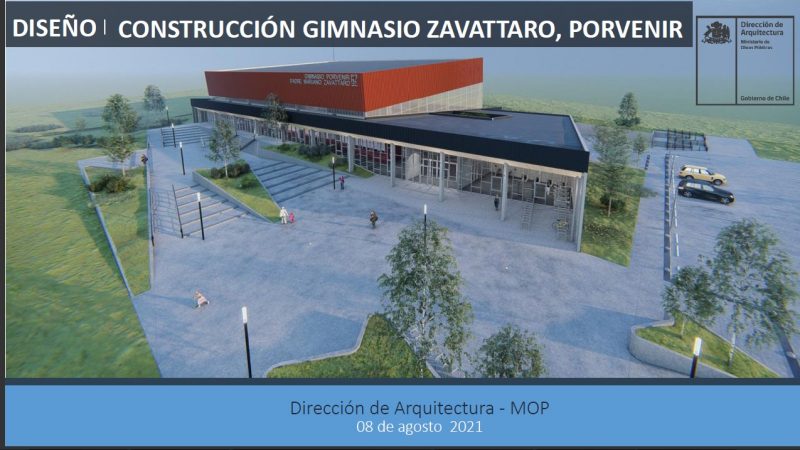 Comisión Infraestructura del CORE conoció avances en diseño del proyecto Construcción Gimnasio Padre Mario Zavattaro de Porvenir