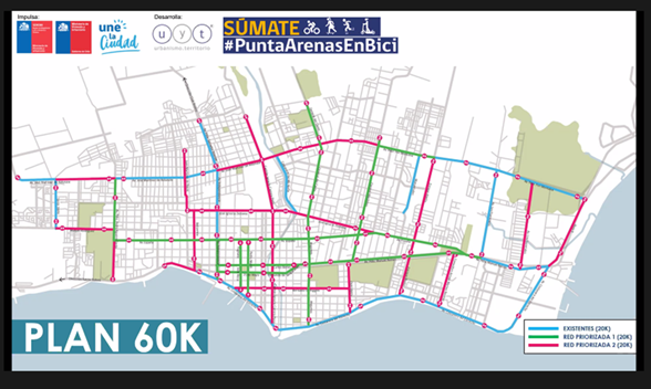 Hasta el 22 de septiembre se podrá participar en encuesta digital del Diseño Ciclo Rutas 60k de Punta Arenas