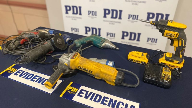 PDI detuvo a sujeto acusado de sustraer más de un millón de pesos en herramientas