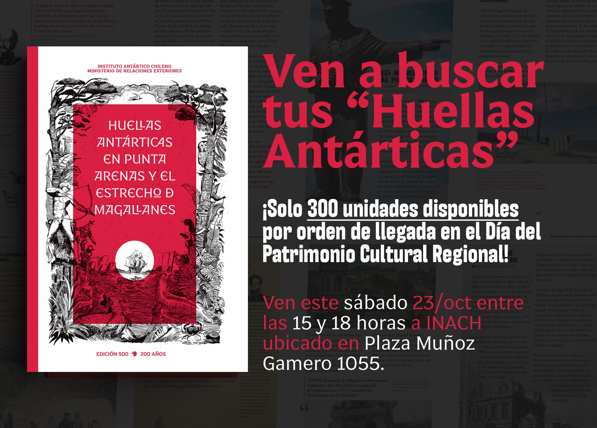 Comunidad magallánica podrá conocer las “Huellas Antárticas” en Punta Arenas en el Día del Patrimonio Cultural Regional