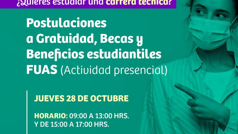 Carreras técnicas realizarán jornada informativa abierta sobre becas y beneficios estudiantiles