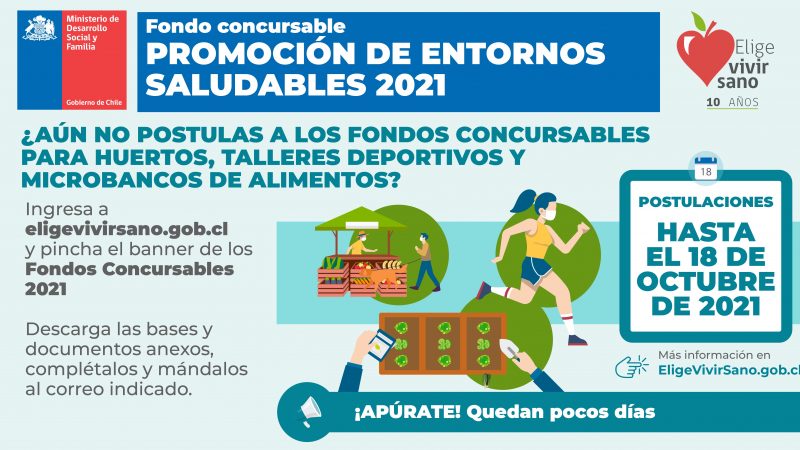 Elige Vivir Sano presentó fondo concursable que promueve la alimentación saludable