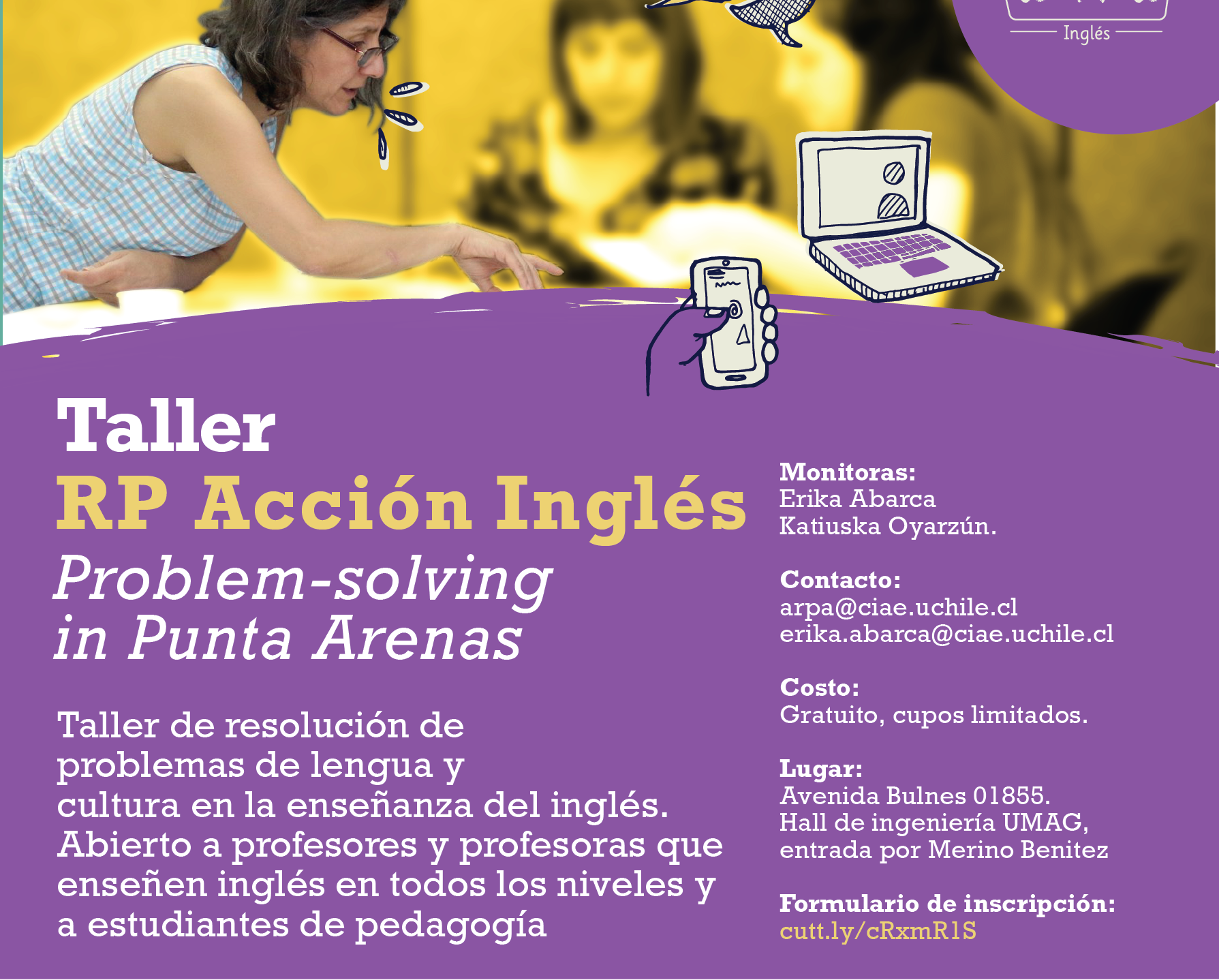 Convocan a docentes de Inglés y estudiantes de Pedagogía de Magallanes a taller presencial de resolución de problemas