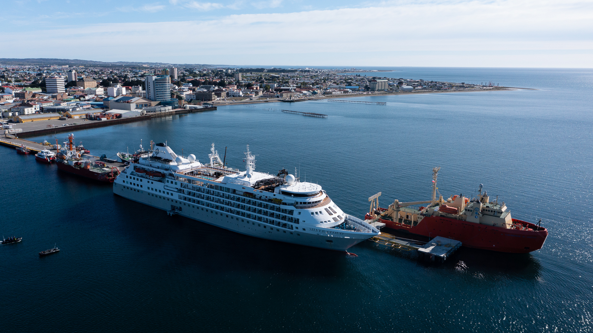 Primer zarpe desde Punta Arenas de crucero antártico de Silversea