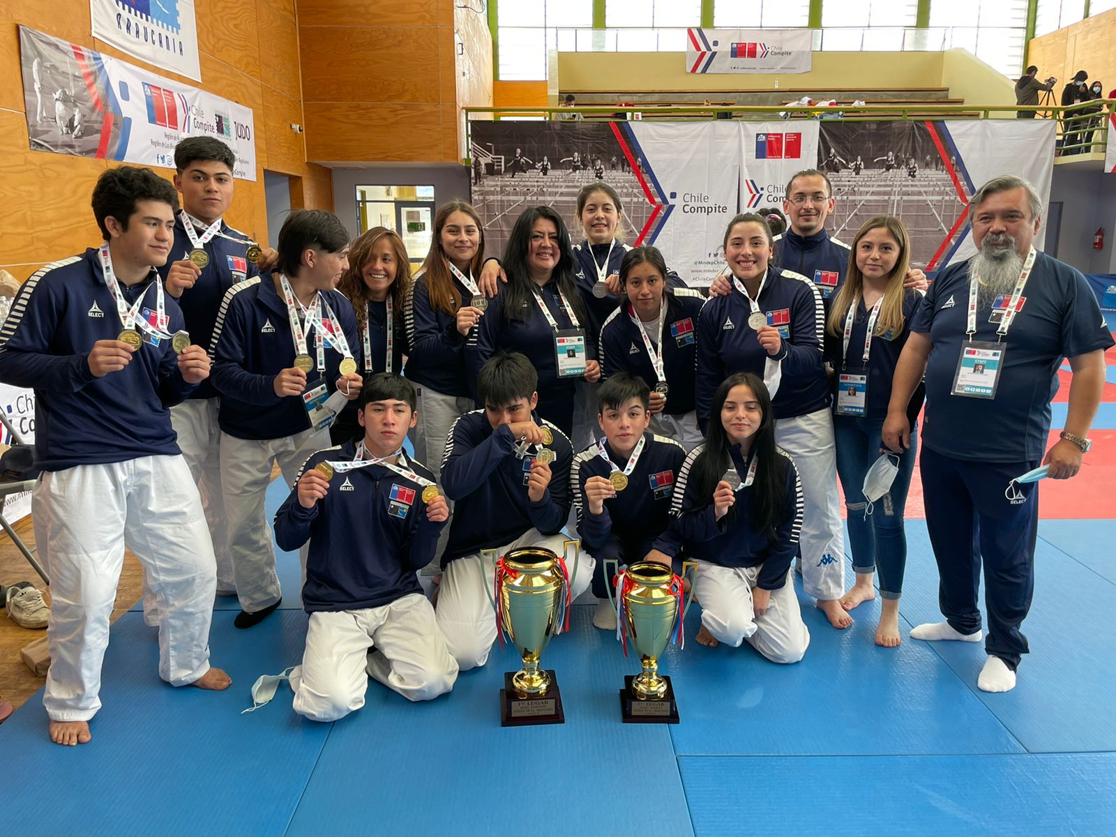Magallanes cerró su tremenda participación en el judo de los Juegos de la Araucanía con el título por equipo en varones